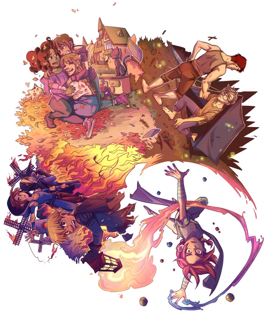 Illustration représentant 4 de mes projets BD